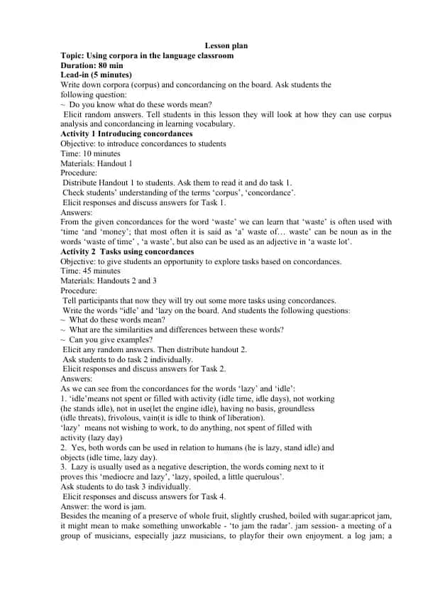 Lesson plan