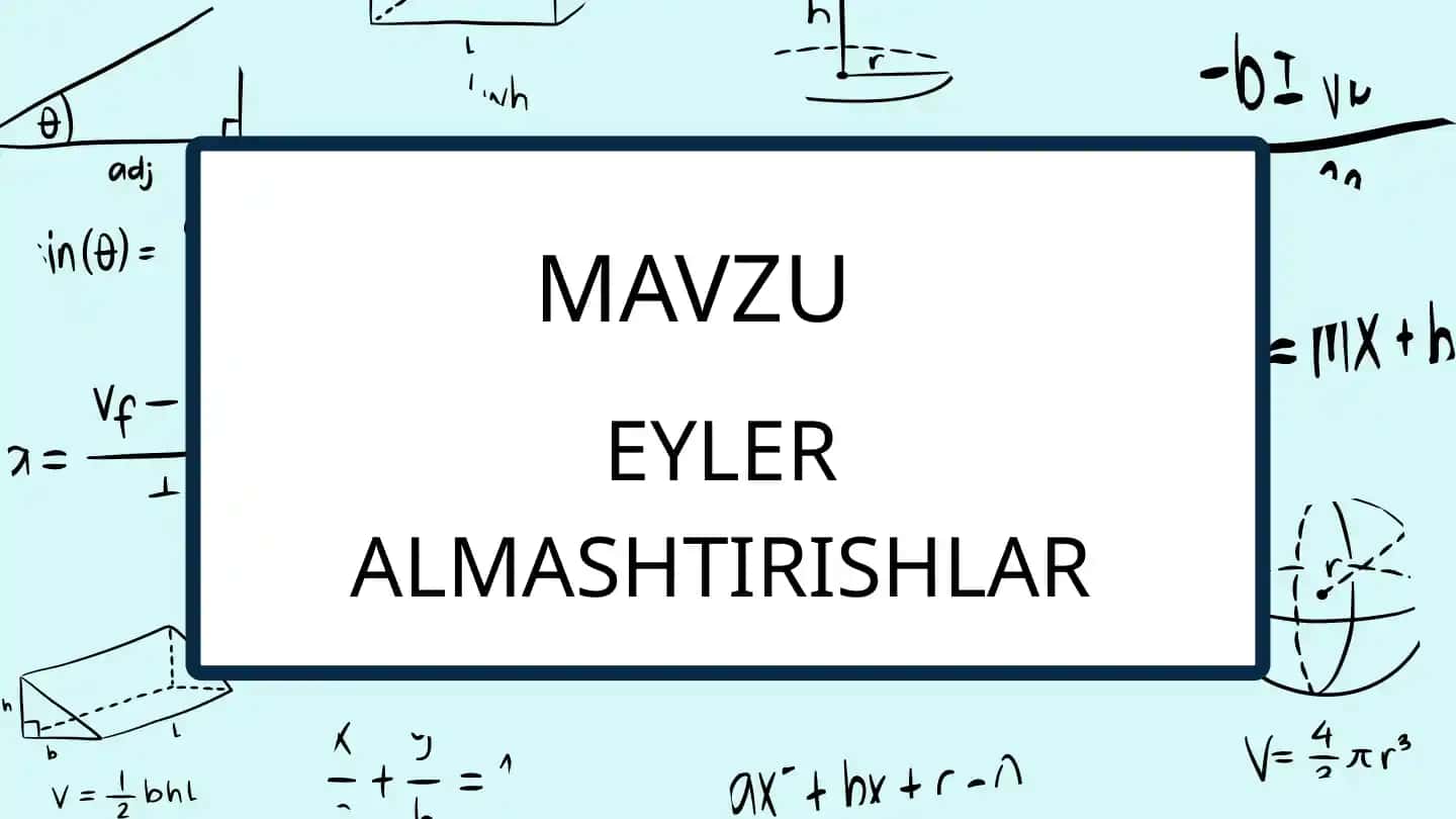 Eyler almashtirishlar