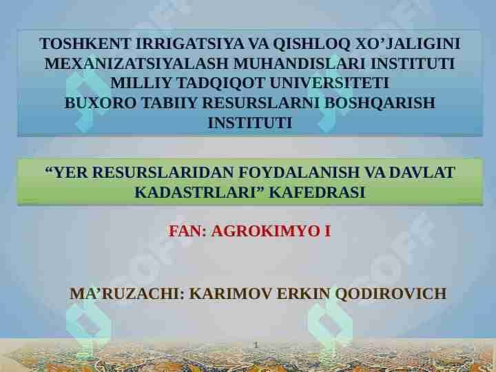 OZIQ ARALASHMALAR. IONLAR ANTAGONIZMI VA SINERGIZMI