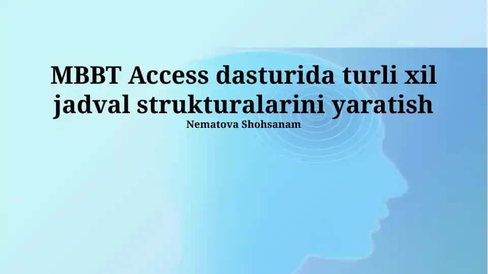 MBBT Access dasturi