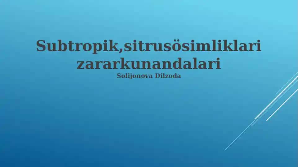 Sitrus Zararkunandalari: Aniqlash va Biologiyasi