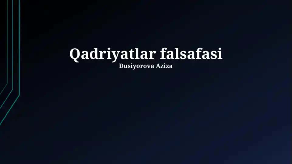 Qadriyatlar falsafasi
