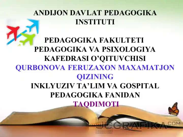 Autistik spektr buzilishlariga ega bolalar uchun inklyuziv ta’lim va ularni amalga oshirish shart-sharoitlari