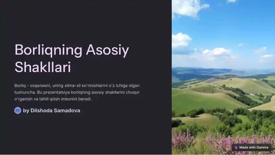 Borliqning Asosiy Shakllari