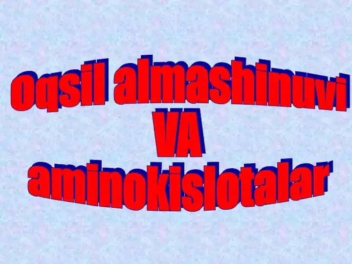 Oqsil almashinuvi