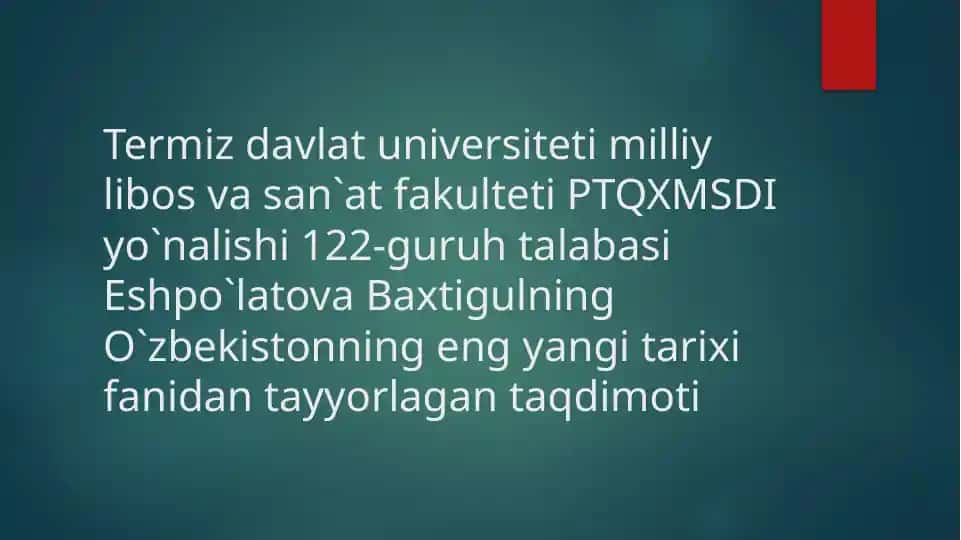 Taqdimotlar/Tarix