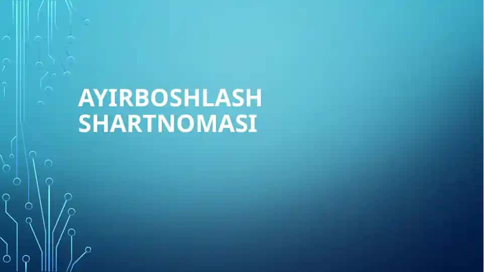 Ayirboshlash shartnomasi