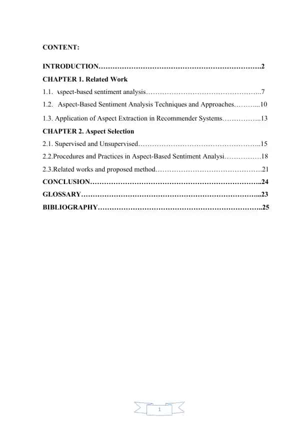 Aspect-based Sentiment Analysis (ABSA) CNN Model