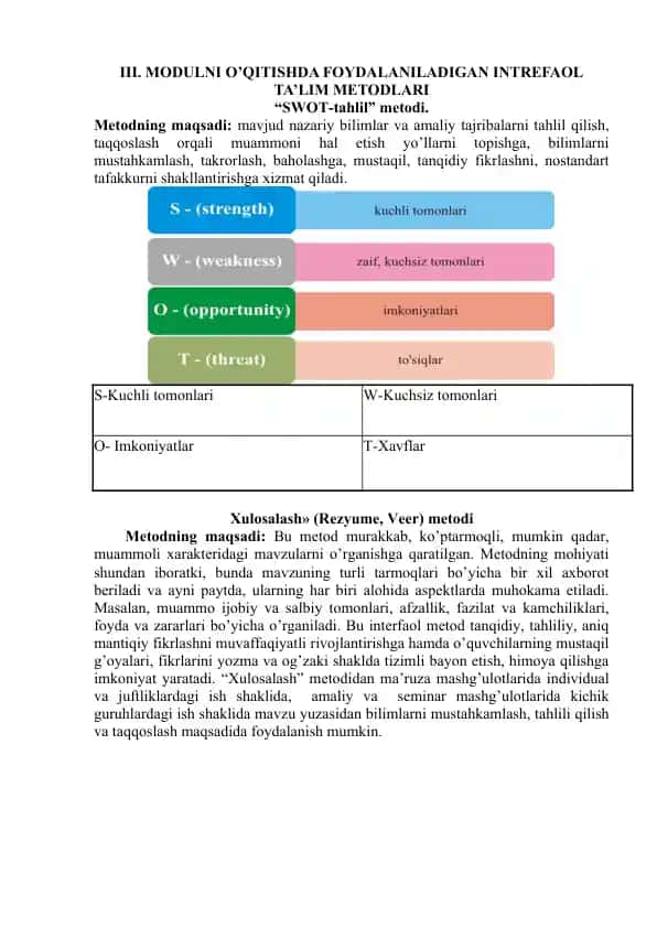 SWOT-tahlil metodi