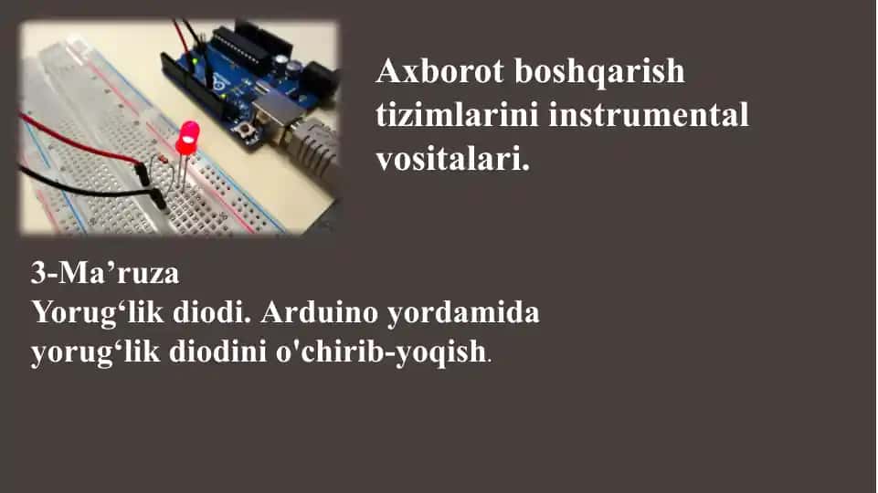 Arduino Yorug‘lik Diodi Qo‘llash