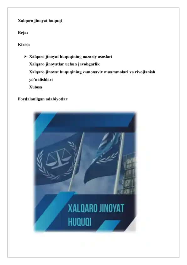 Xalqaro jinoyat huquqi