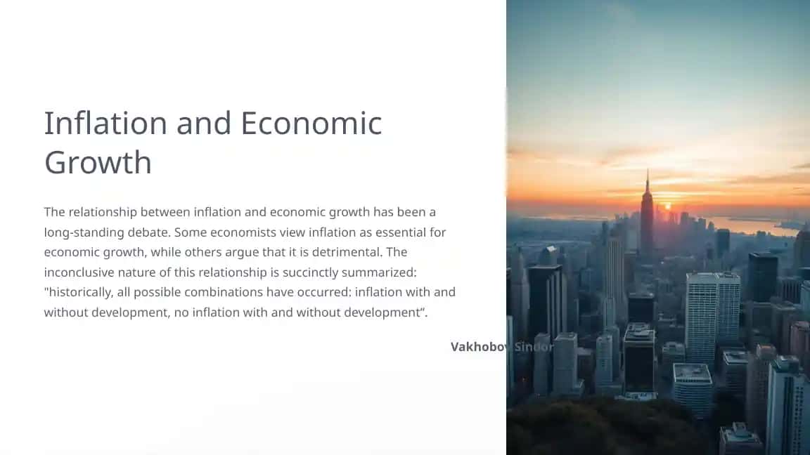 Inflation and Economic Growth