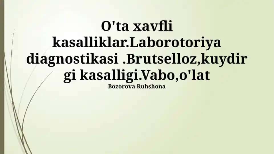 Laboratoriya Diagnostikasi