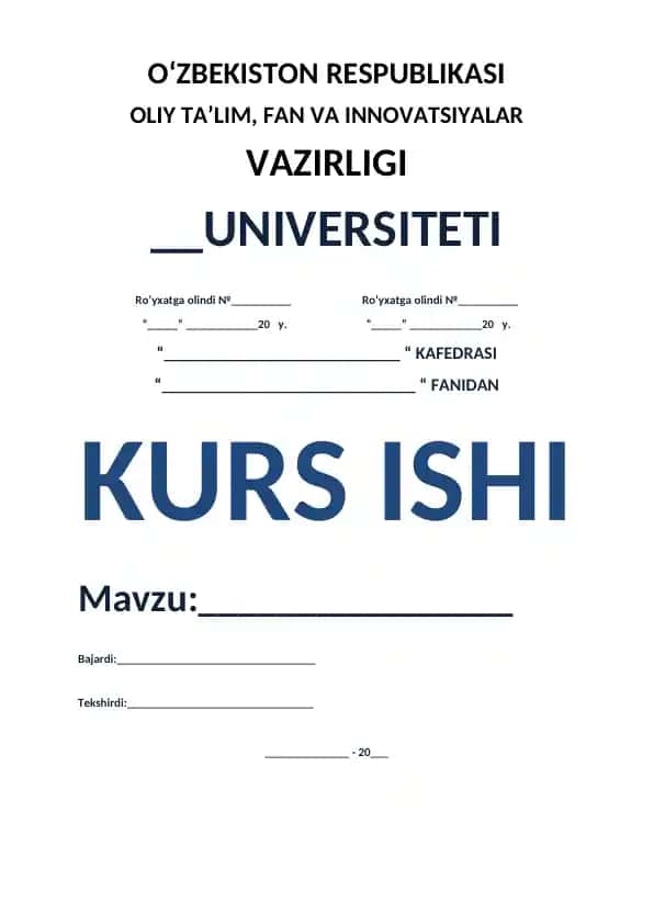 Kesimlar va qirqimlar bo‘yicha kurs ishi