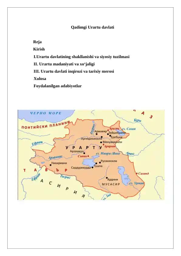 Qadimgi Urartu davlati