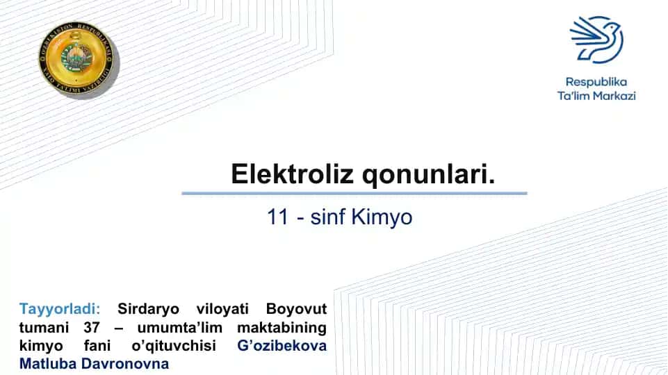 Elektroliz qonunlari