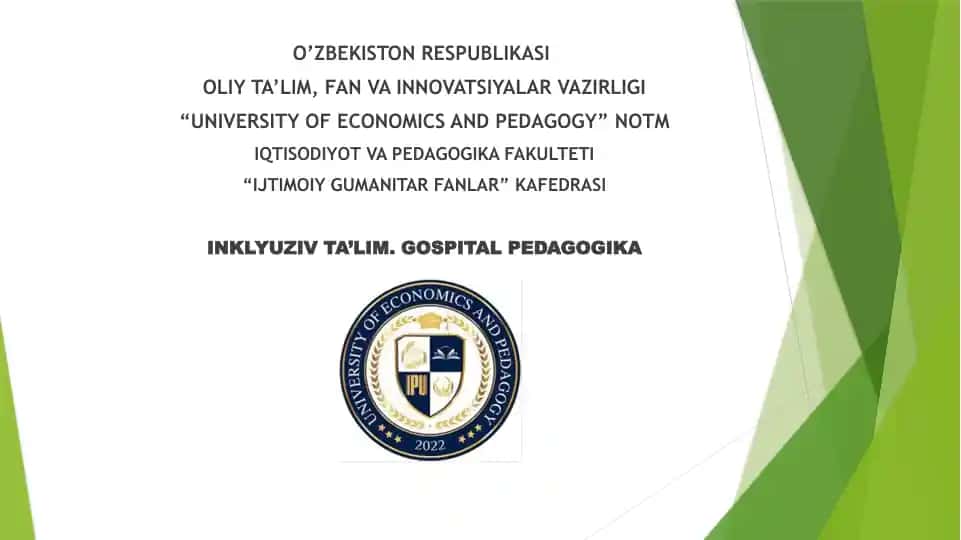 Eshitishida nuqsoni bo‘lgan bolalarni inklyuziv ta’lim sharoitida o‘qitish va tarbiyalash
