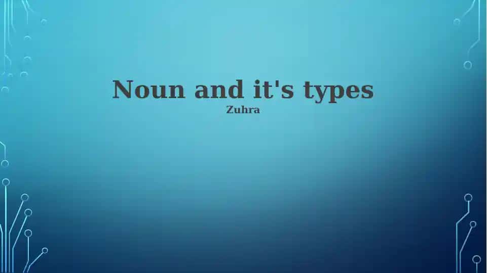 Types of Nouns
