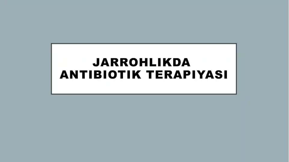 Antibiotik terapiyasi
