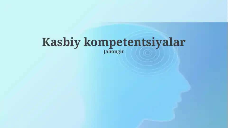 Kasbiy kompetentsiyalar