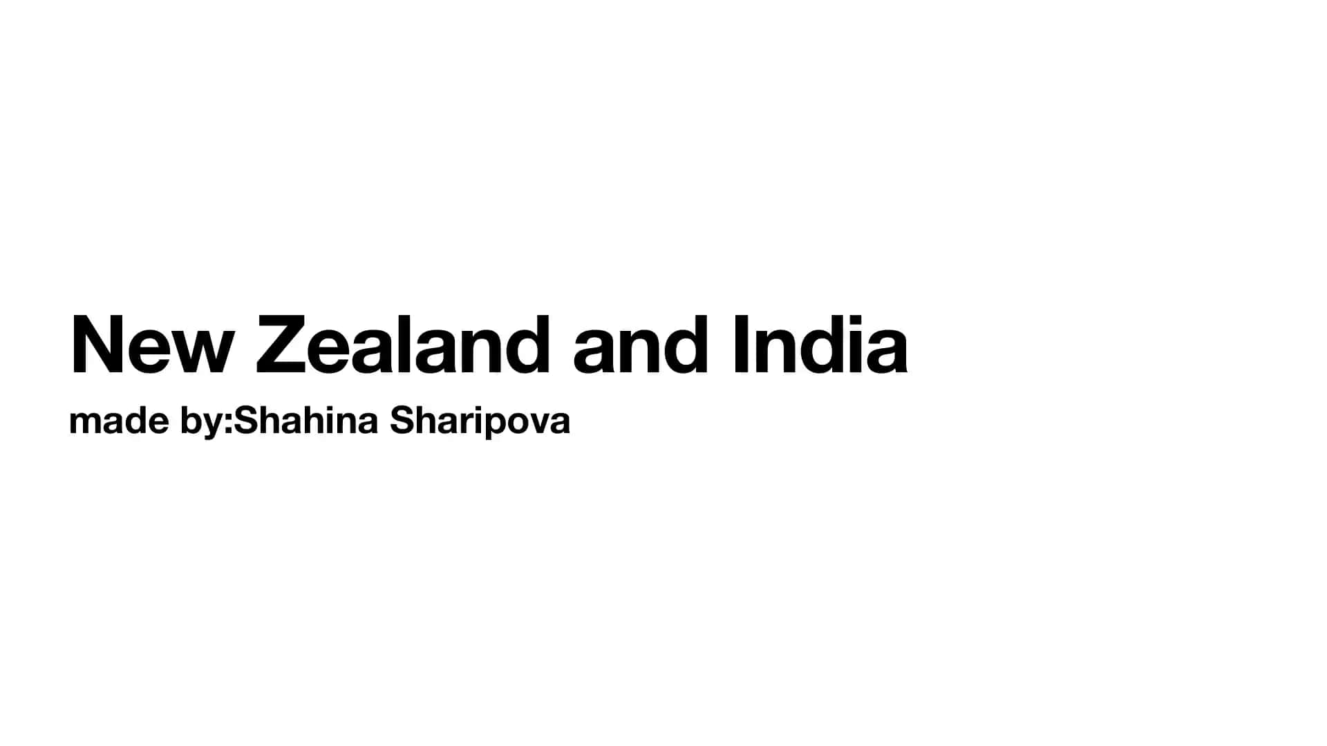 New Zealand and India Comparison