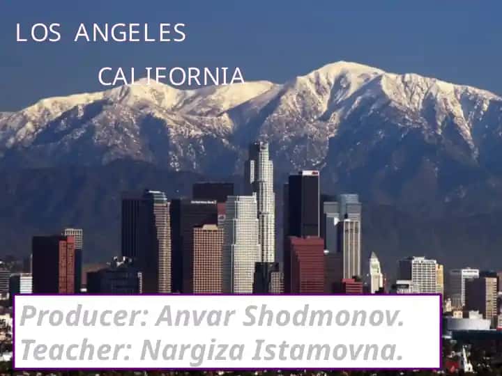 Los Angeles haqida ma'lumotlar