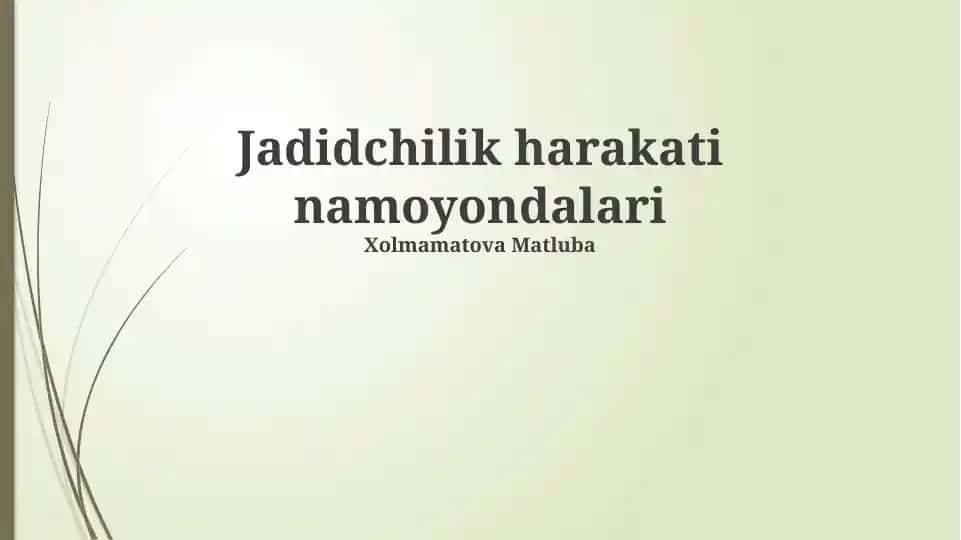 Jadidchilik harakati namoyondalari