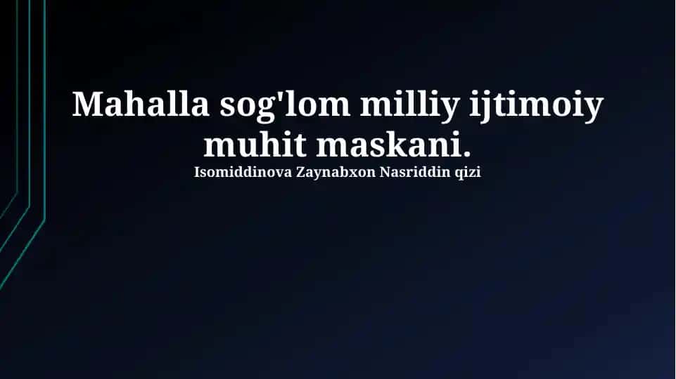 Mahalla Kelajagi