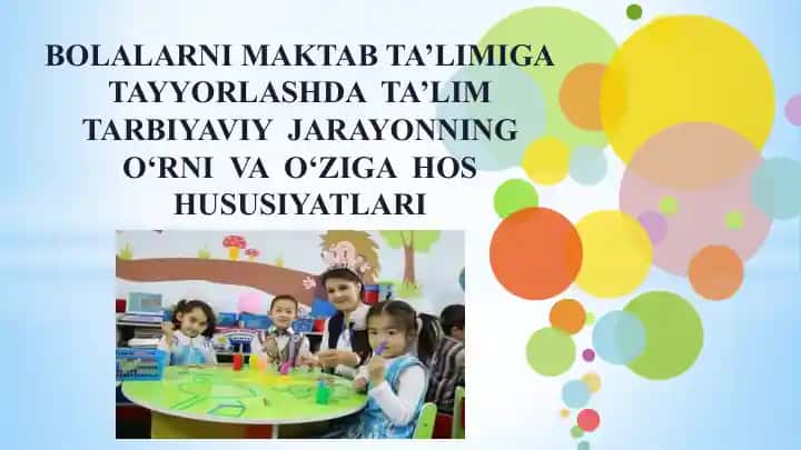 Maktab Ta’limi va Tarbiyaviy Jarayon
