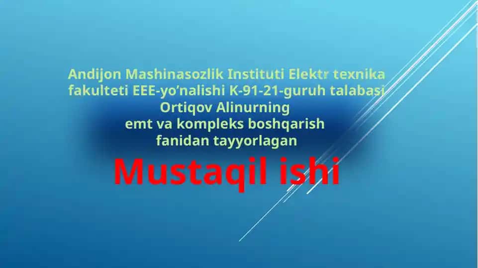 Rele-kontaktorli boshqarish sxemalarini loyihalashning asosiy qoidalari, boshqarish elektr apparatlarini hisoblash, tanlash va sozlash