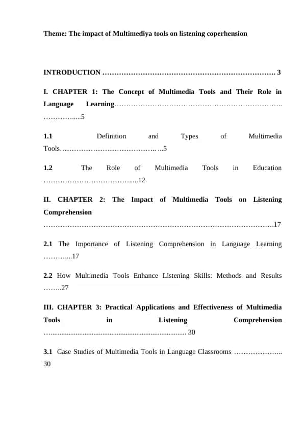 The Impact of Multimedia Tools on Listening Comprehension