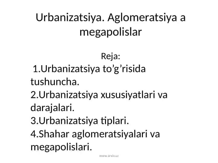 Urbanizatsiya