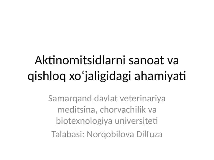 Aktinomitsidlar