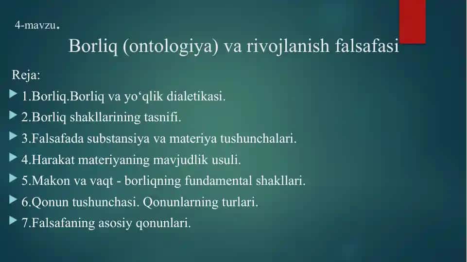 Borliq: Borliq va yo‘qlik dialektikasi