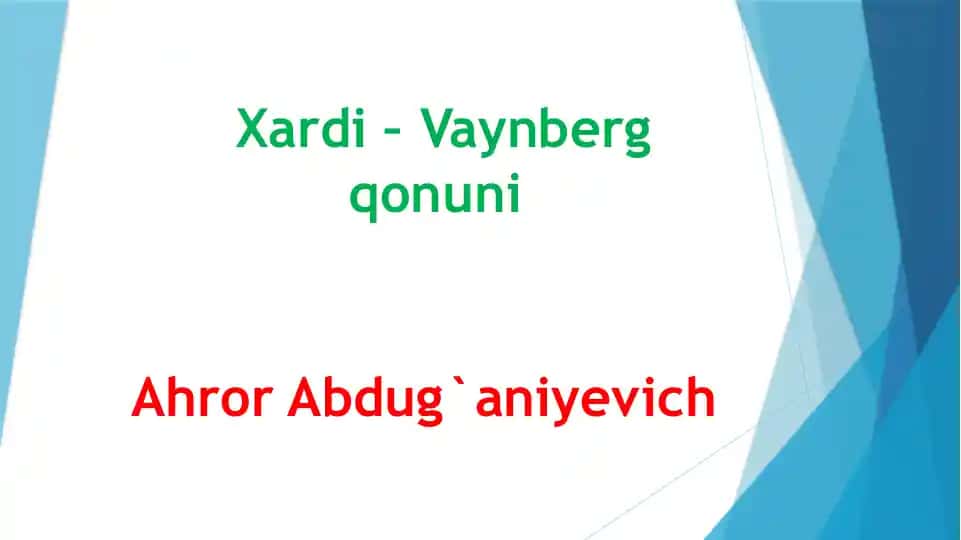 Xardi – Vaynberg qonuni