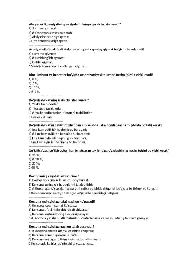 Aksiyadorlik jamiyatining asosiy printsiplari