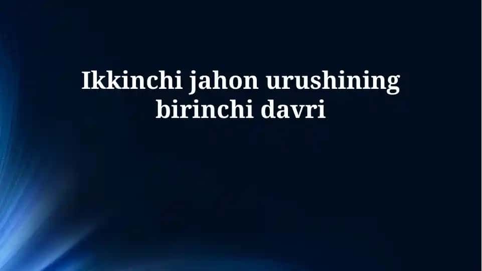 Ikkinchi Jahon urushi