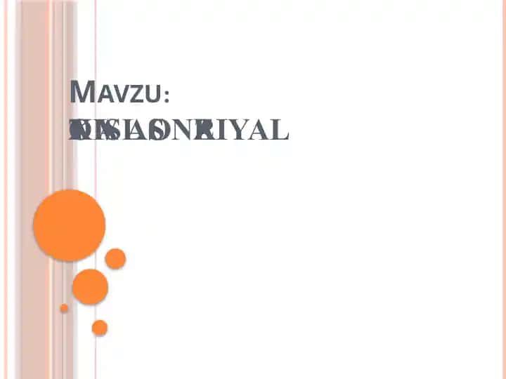 KISLОTАVА АSОS NАZАRIYALАRI