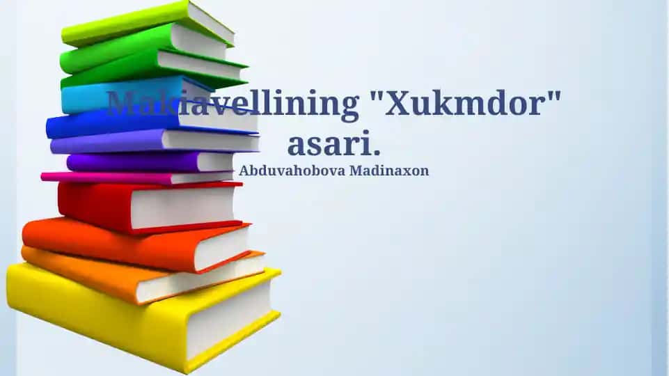 Makiavellining "Xukmdor" asari