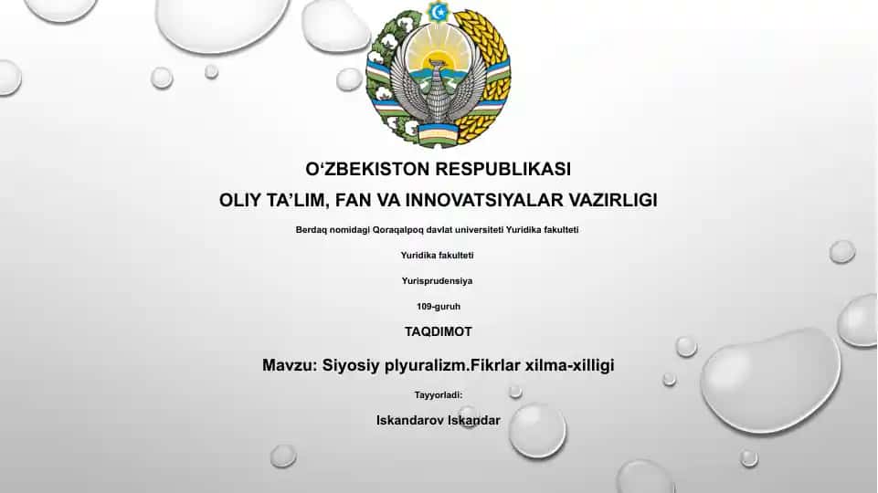 Siyosiy plyuralizm va Fikrlar xilma-xilligi