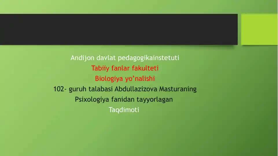 Yosh va Pedagogik Psixologiya Fanining Taqiqot Metodlari
