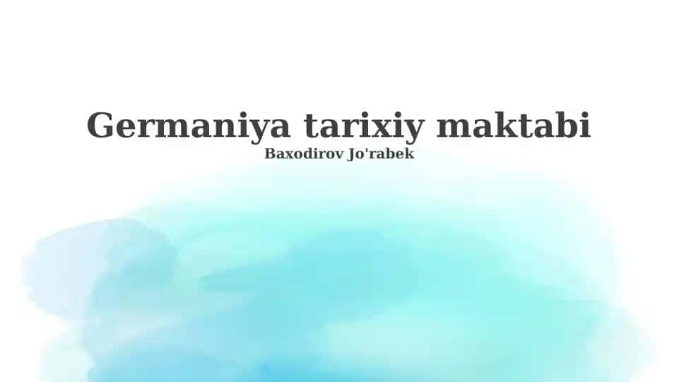 Germaniya tarixiy maktabi