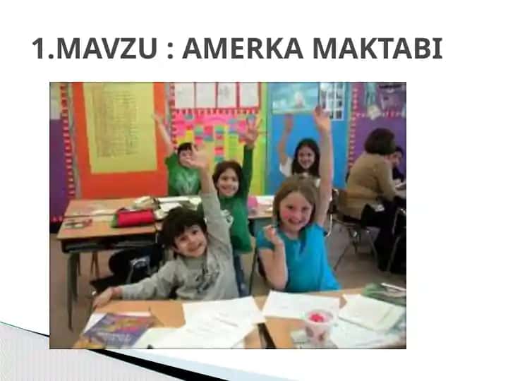 Amerika Maktabi Taʼlim Tizimi Haqida Taqdimot