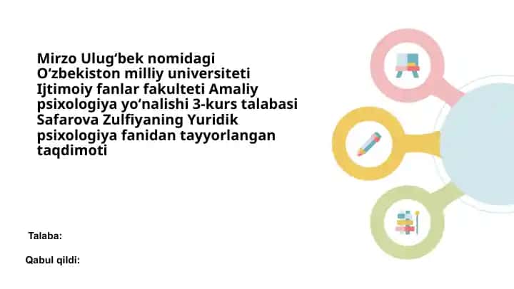 Jinoyatchi shaxsini psixologik tahlil qilish