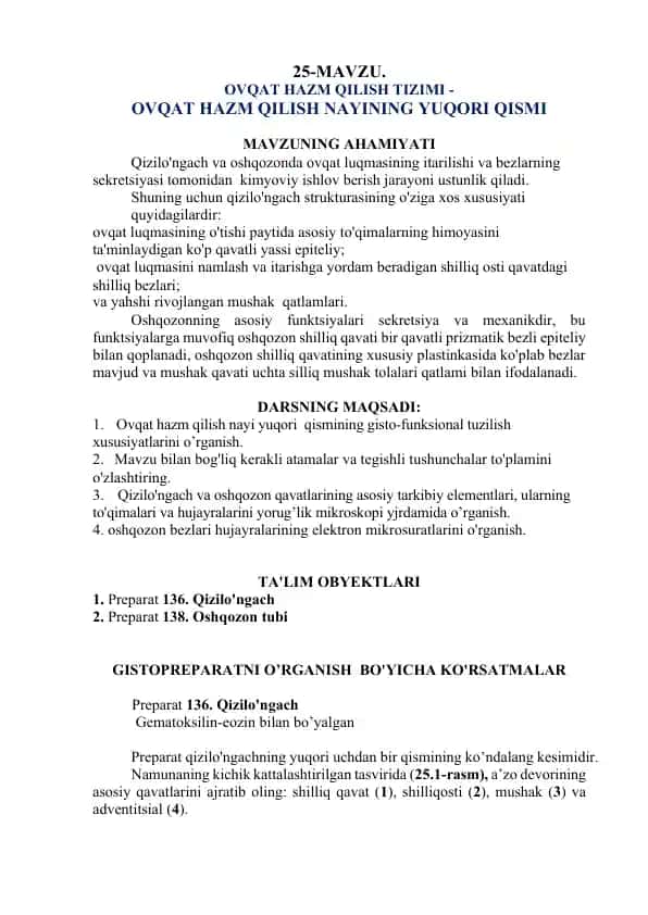 OVQAT HAZM QILISH TIZIMI