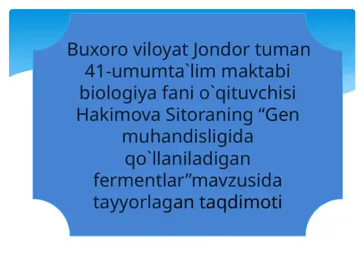 Gen muhandisligida qo'llaniladigan fermentlar