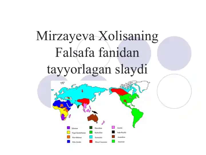 Mirzayeva XolisaningFalsafa fanidantayyorlagan slayd