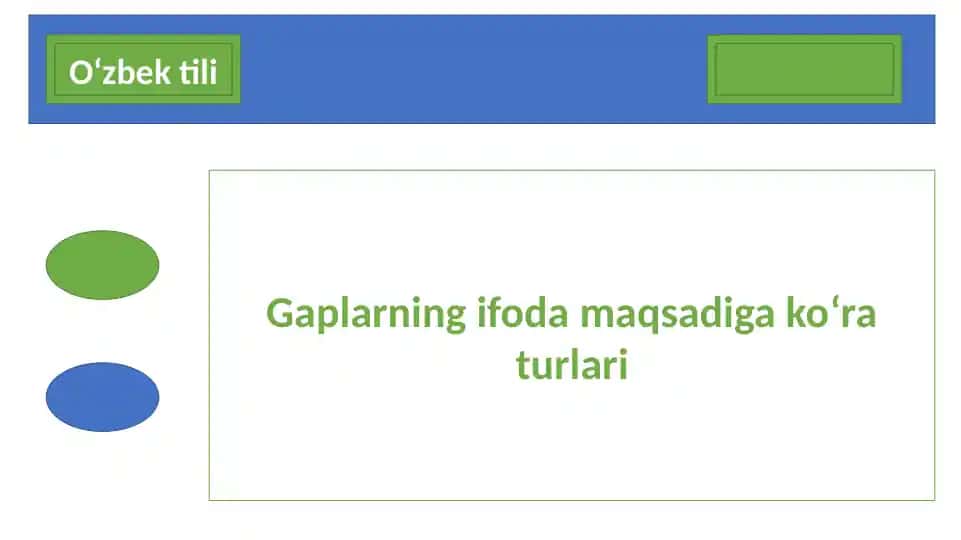 Gaplarning ifoda maqsadiga ko‘ra turlari