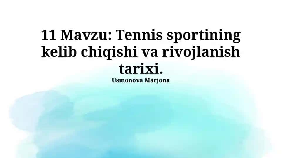 Tennis sporti