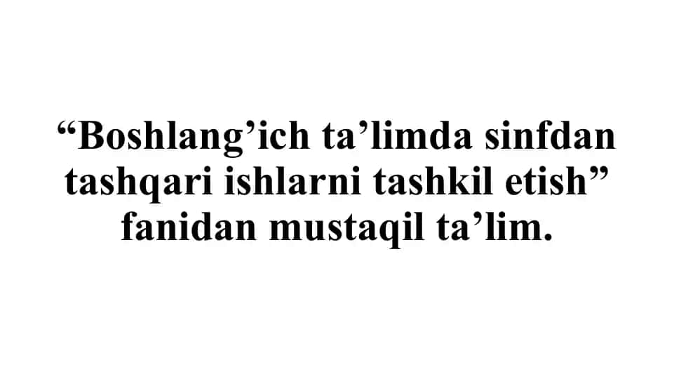 2-sinf Ona Tili Fanidan Ertaliklarni Tashkil Etish Ssenariysini Ishlab Chiqish